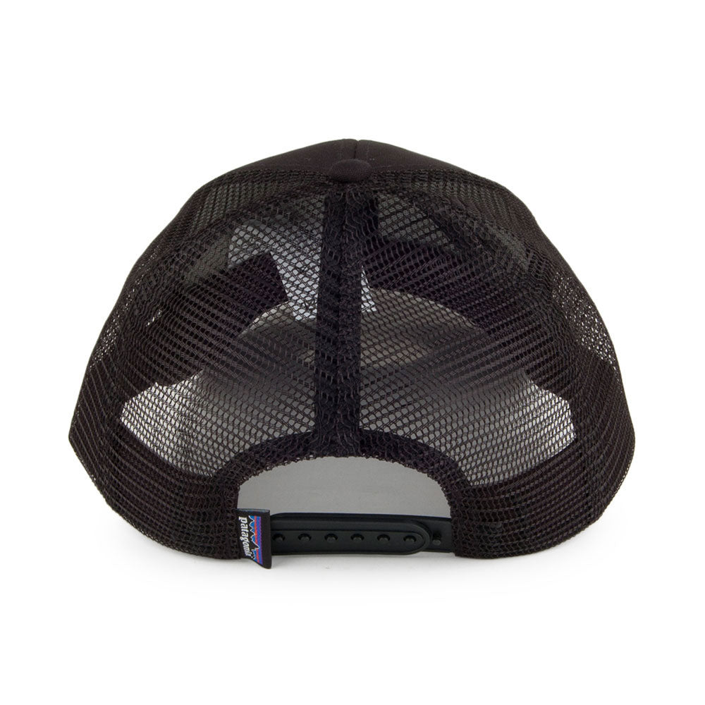Gorra Trucker P-6 Logo de algodón orgánico de Patagonia - Negro