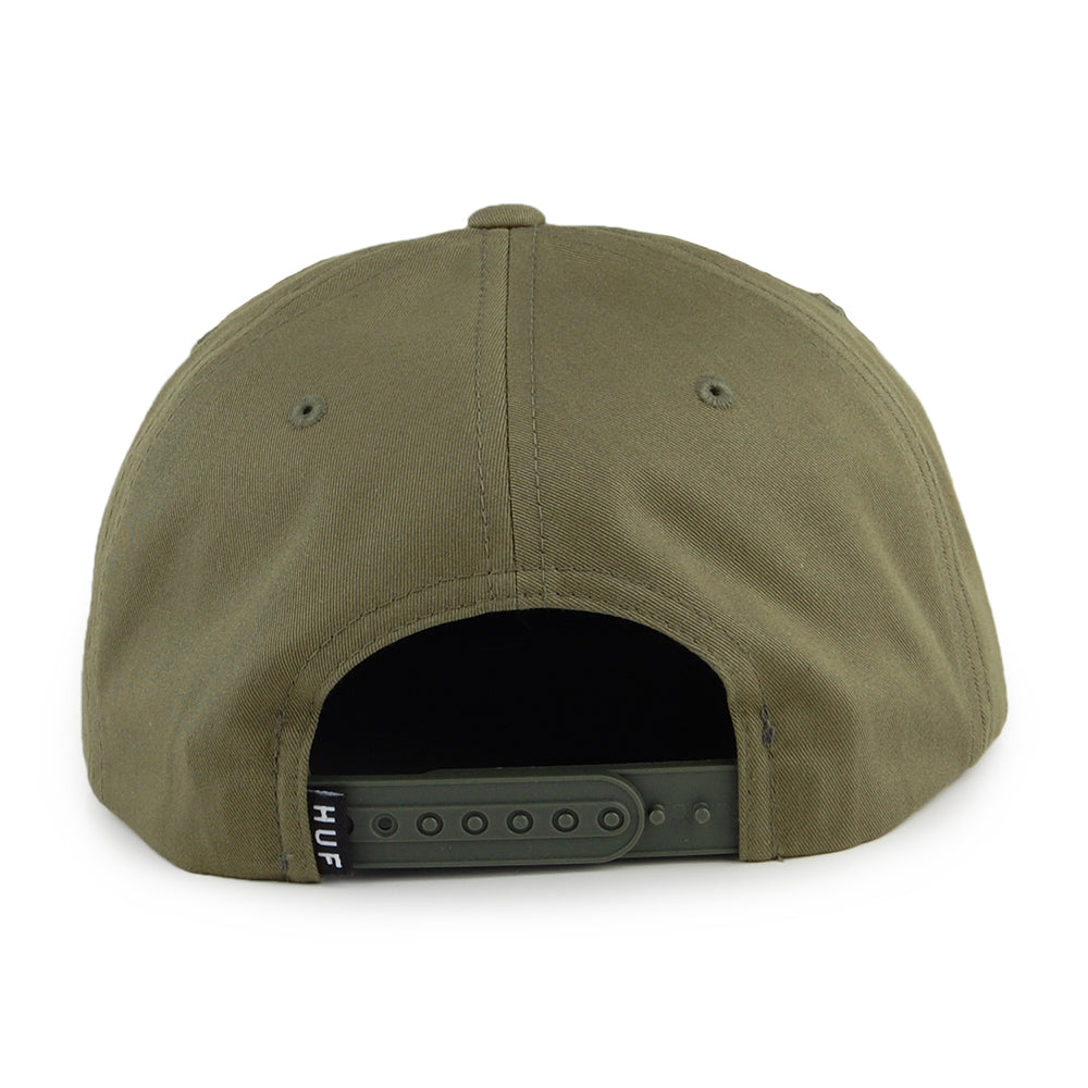 Gorra Snapback Triple Triangle de HUF - Verde Oliva