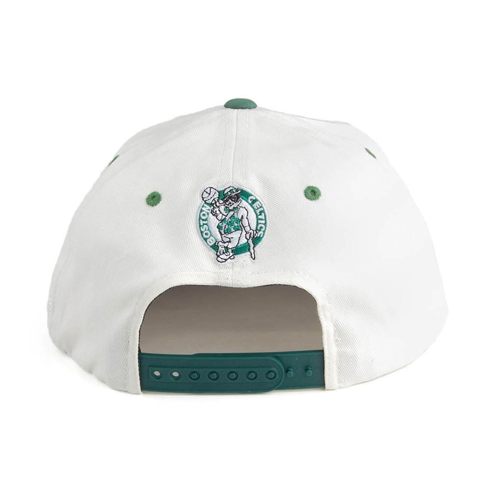 Gorra Snapback Dunk Boston Celtics de Mitchell & Ness - Blanco Roto-Verde