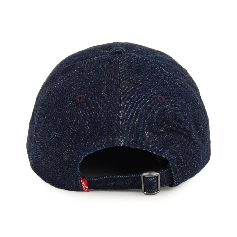 Gorra de béisbol Mid Batwing de tejido vaquero de Levi's - Azul oscuro