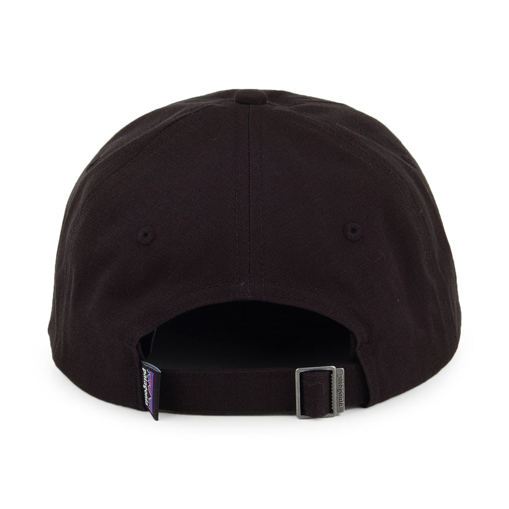 Gorra de béisbol P-6 Label de algodón orgánico de Patagonia - Negro