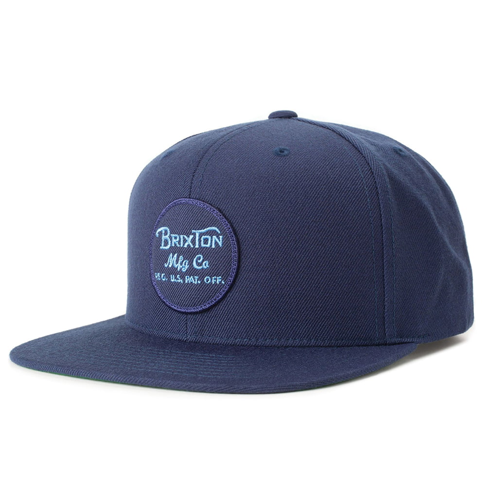 Gorra Snapback Wheeler de algodón de Brixton - Azul Marino Lavado