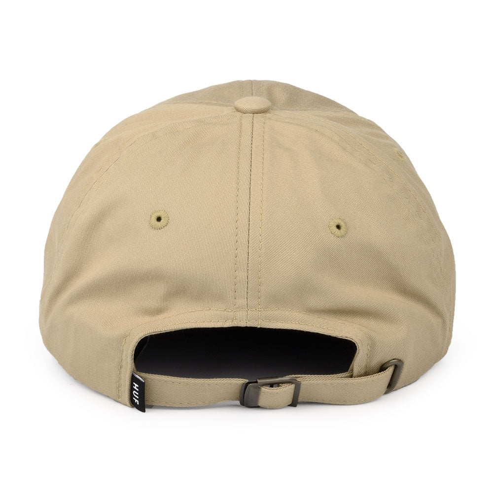 Gorra de béisbol Original Logo visera curvada de algodón de HUF - Beige Arena