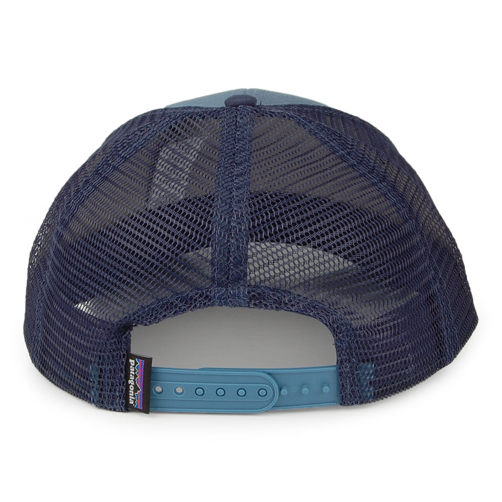 Gorra Trucker P-6 Logo de algodón orgánico de Patagonia - Pizarra-Azul
