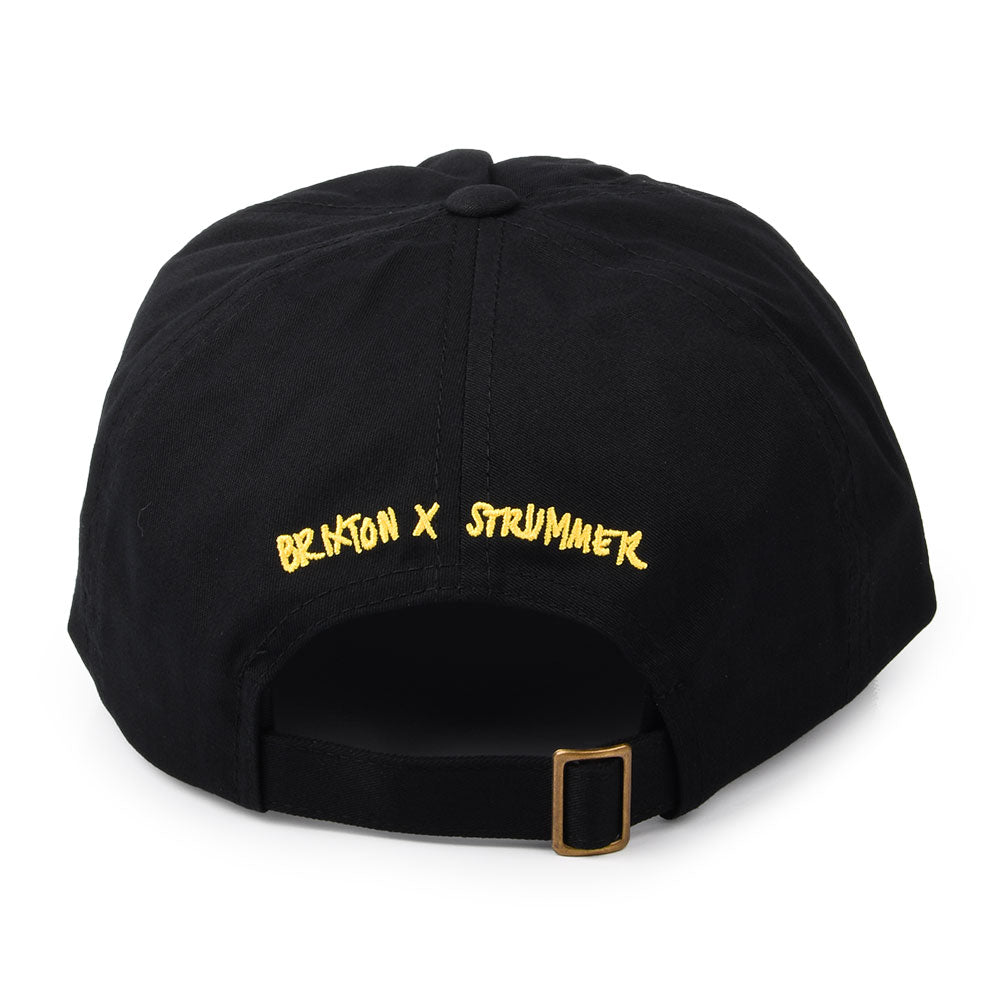 Gorra de béisbol Know Your Rights Joe Strummer Perfil Bajo de Brixton - Negro