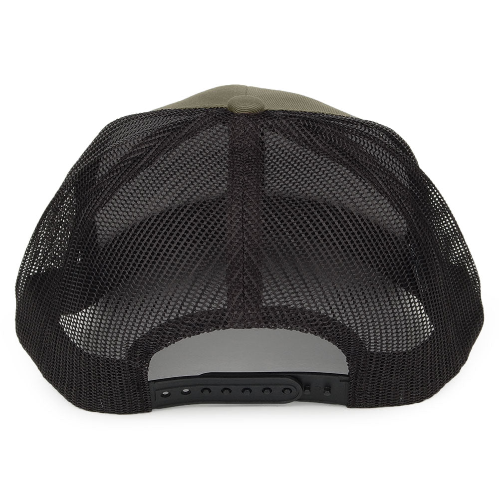 Gorra Mesh Trucker Crest MP Malla de Brixton - Verde Oliva-Negro