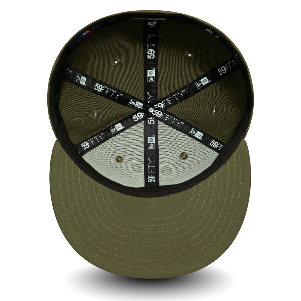 Gorra de béisbol 59FIFTY League Essential New York Yankees de New Era - Verde Oliva-Negro