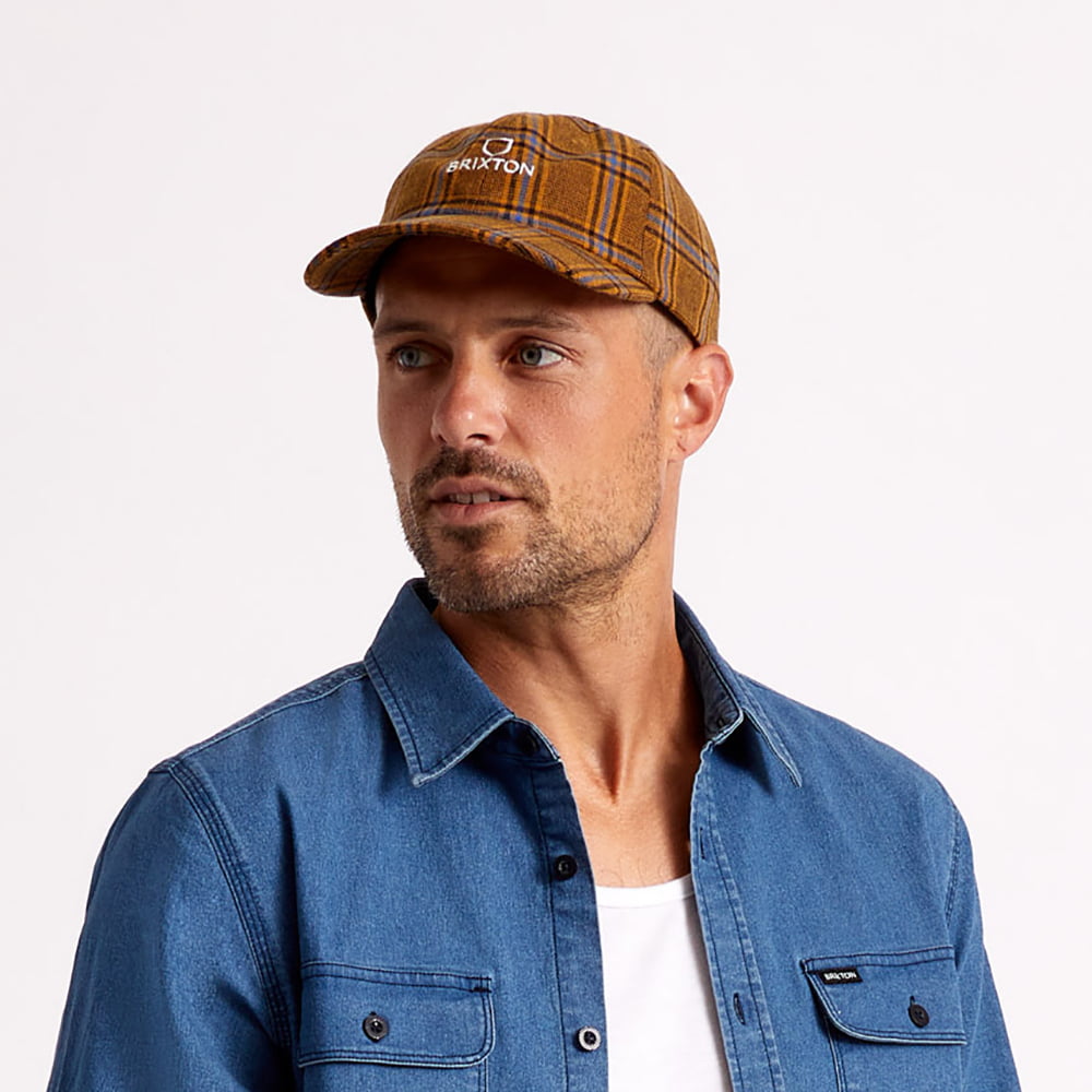 Gorra de béisbol Alpha LP a cuadros de Brixton - Rojo Multi