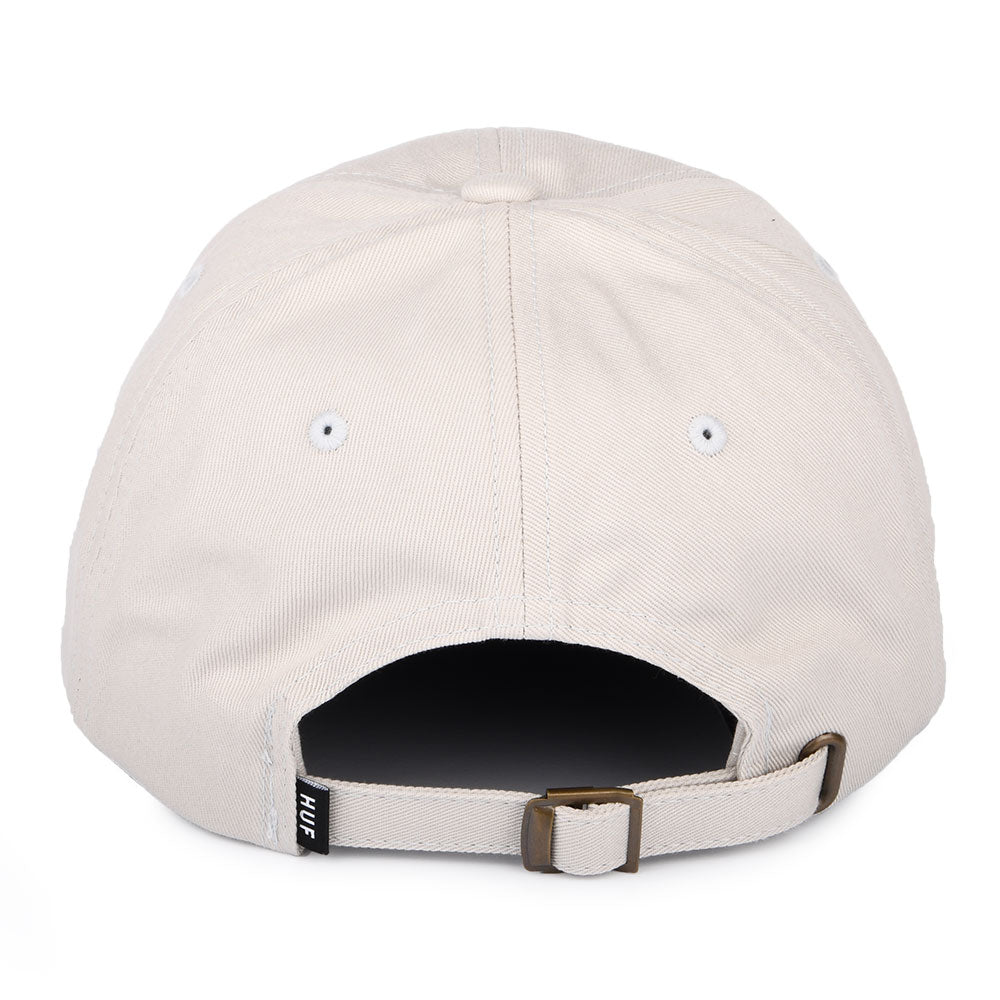 Gorra de béisbol Original Logo visera curvada de algodón de HUF - Piedra