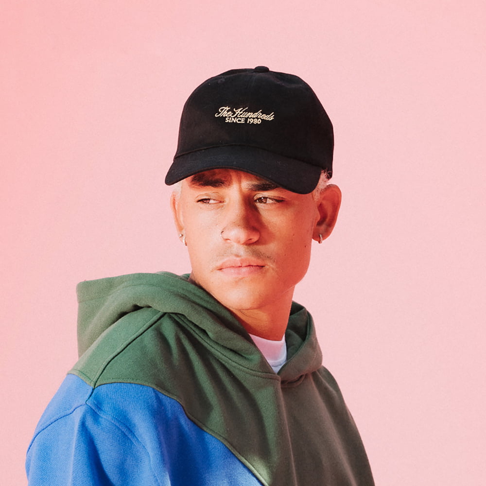 Gorra Strapback Rich de sarga de algodón de The Hundreds - Negro