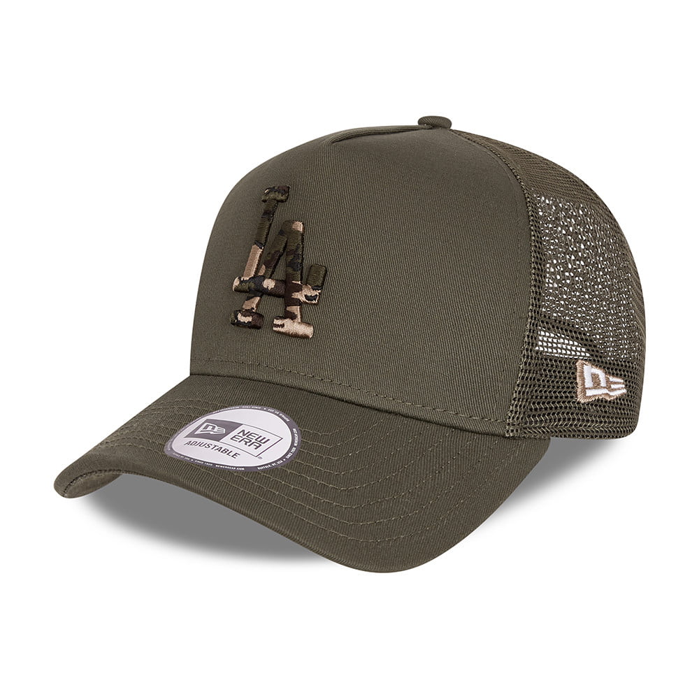 Gorra Trucker MLB Camo Infill L.A. Dodgers de New Era - Kaki