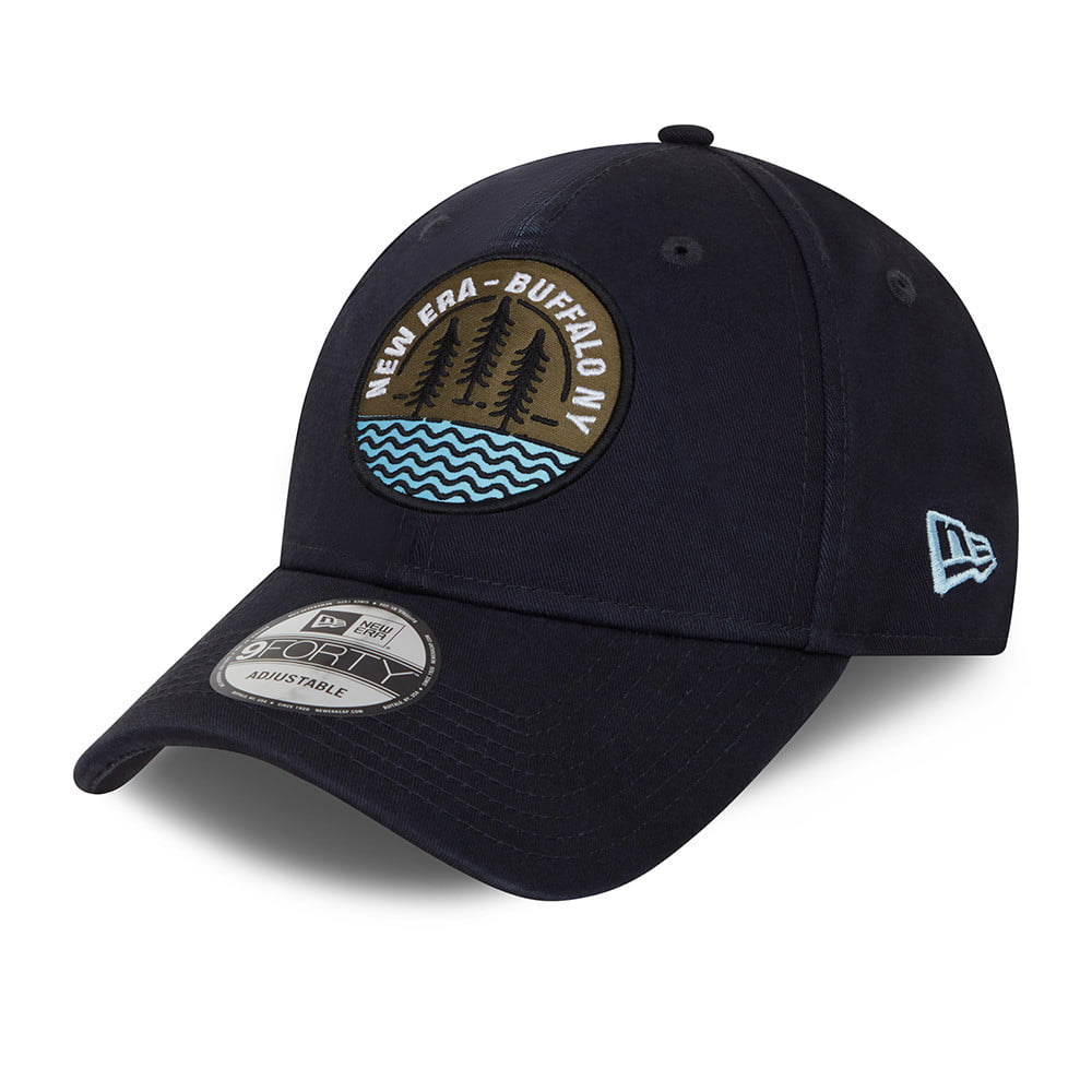 Gorra de béisbol 9FORTY Camp Patch de algodón de New Era - Azul Marino