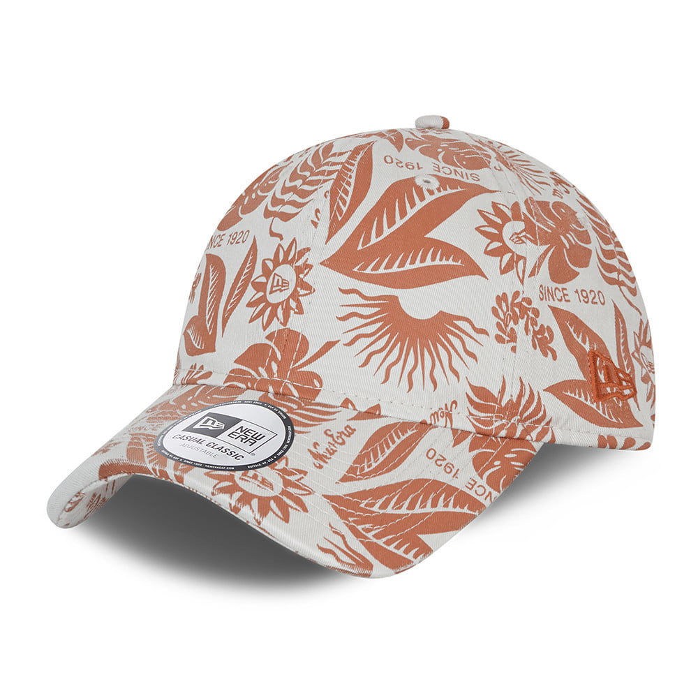 Gorra de béisbol 9FORTY Estampado Hibiscus de New Era - Piedra