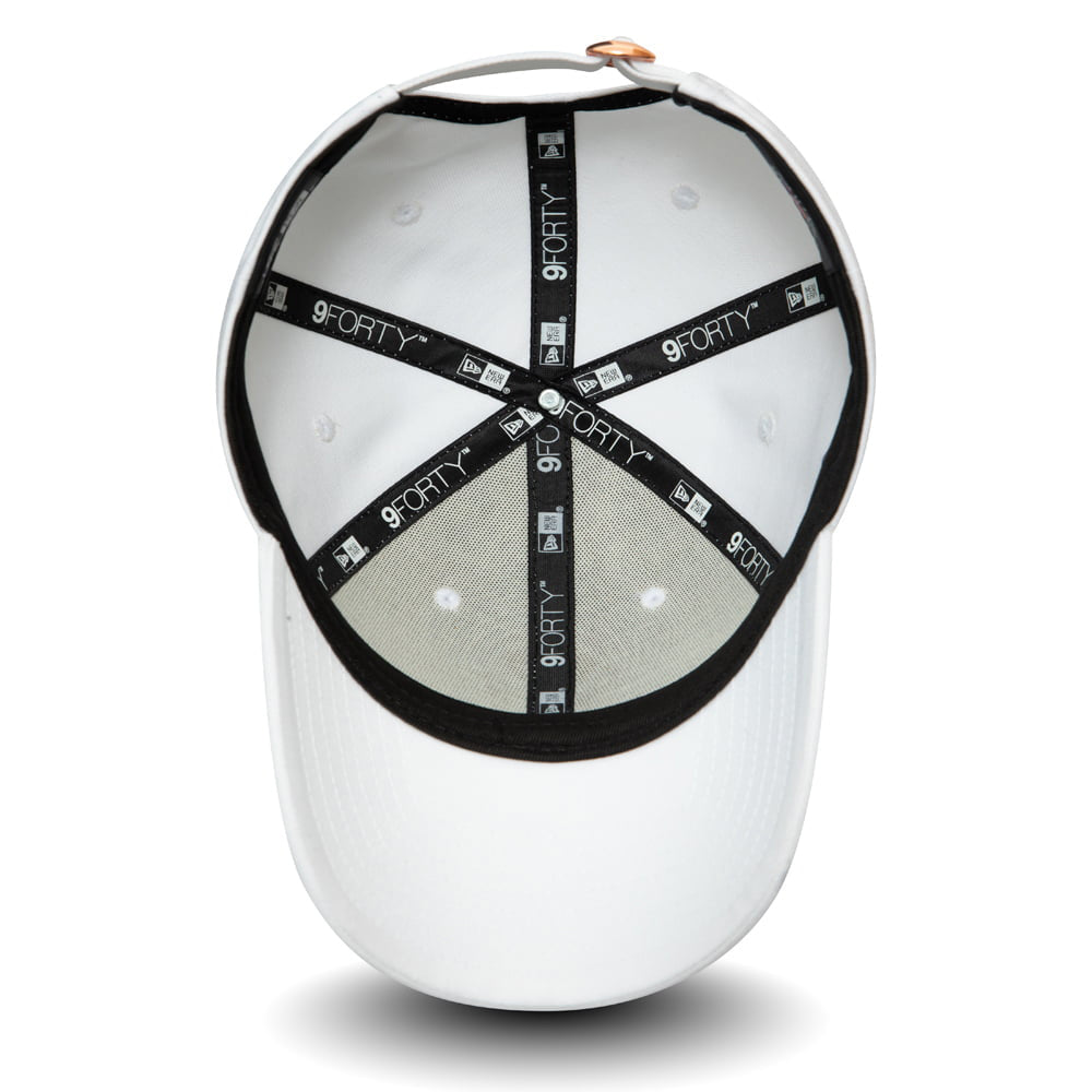 Gorra de béisbol mujeres 9FORTY MLB Metallic New York Yankees de New Era - Blanco-Cobrizo