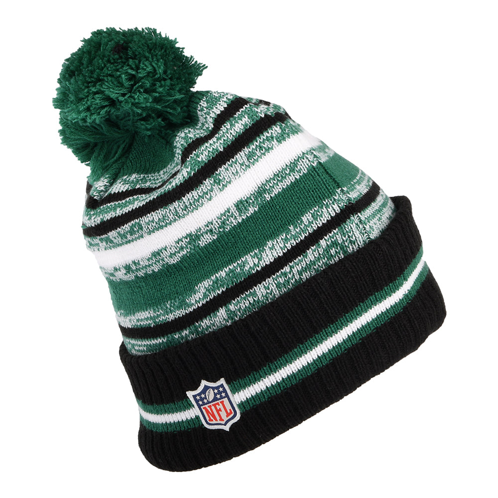 Gorro con pompón NFL Sport Knit OTC - New York Jets de New Era - Verde-Blanco