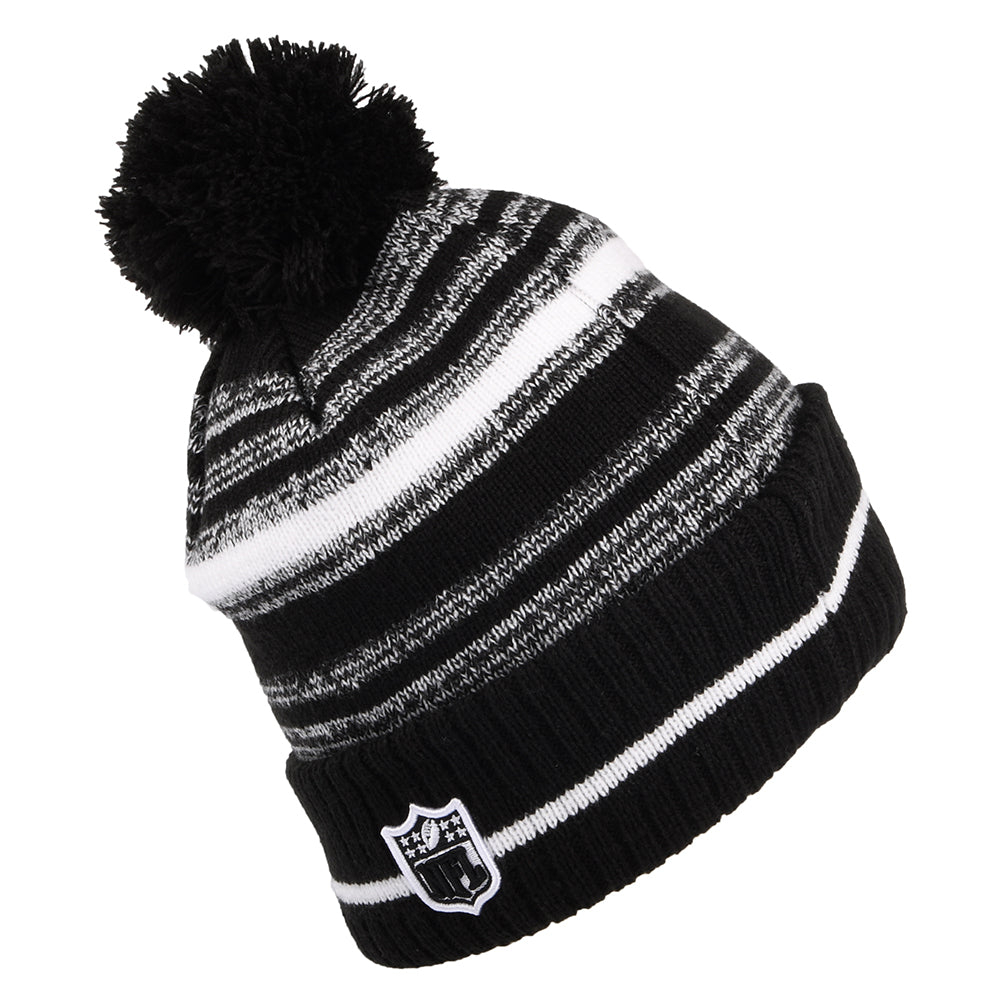 Gorro con pompón NFL Sport Knit - Pittsburgh Steelers de New Era - Negro-Blanco