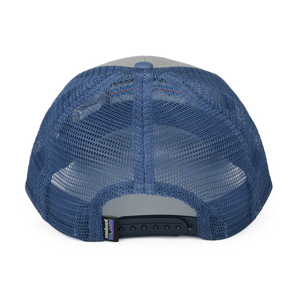Gorra Trucker P-6 Logo LoPro de algodón orgánico de Patagonia - Gris-Azul