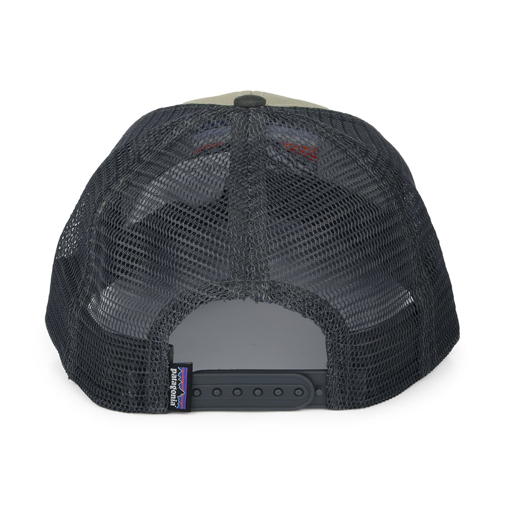 Gorra Trucker Line Logo Ridge LoPro de algodón orgánico de Patagonia - Kaki
