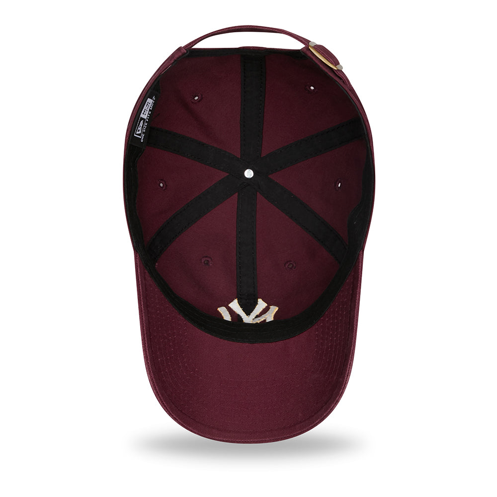 Gorra de béisbol 9TWENTY MLB League Casual New York Yankees de New Era - Granate Lavado