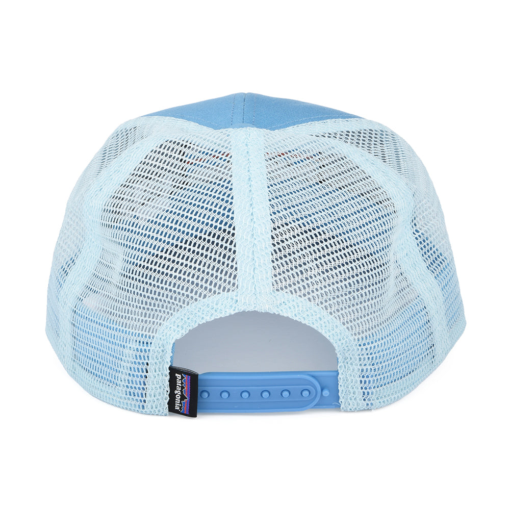 Gorra Trucker P-6 Logo de algodón orgánico de Patagonia - Azul Medio