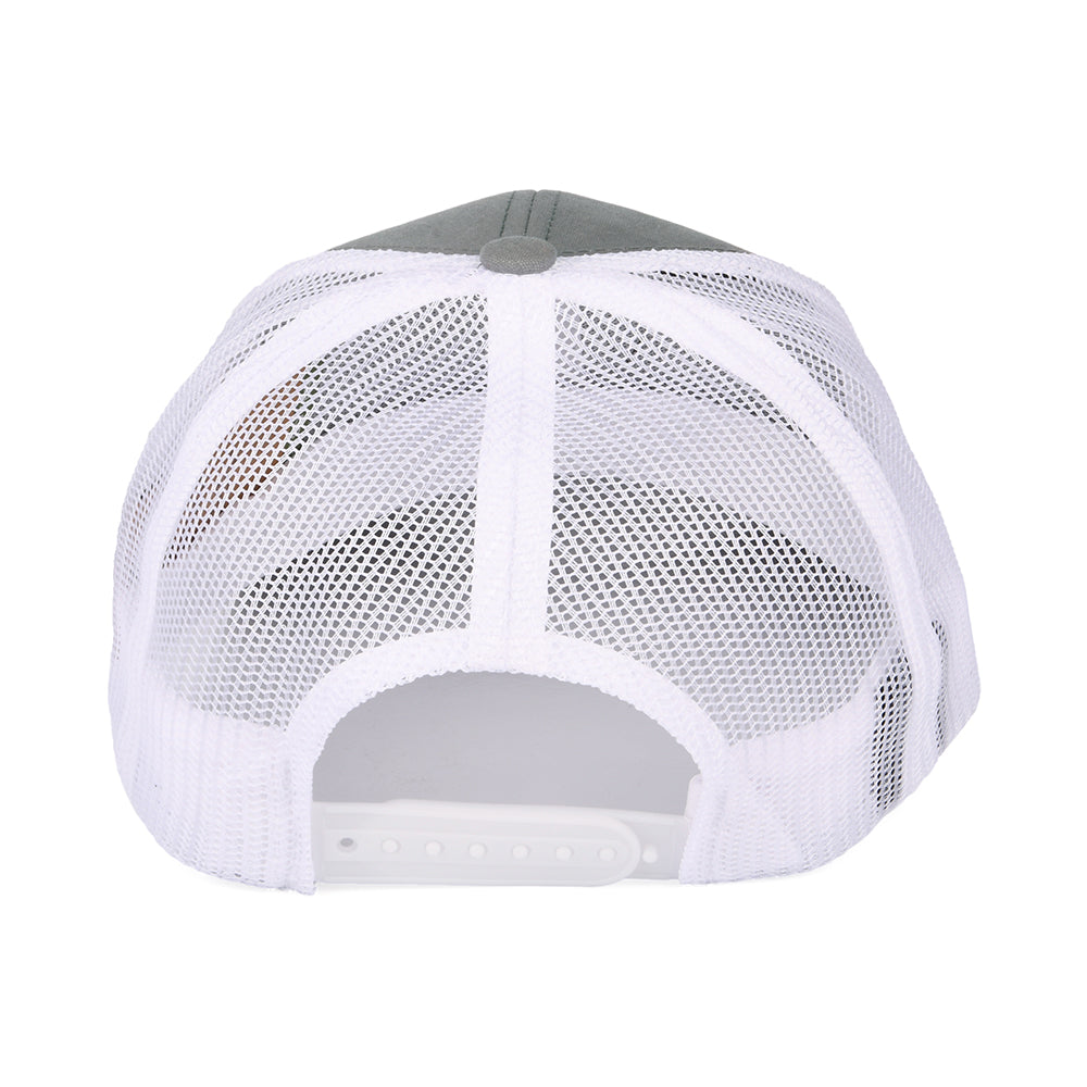 Gorra Trucker Rival Stamp NetPlus MP de Brixton - Gris-Blanco