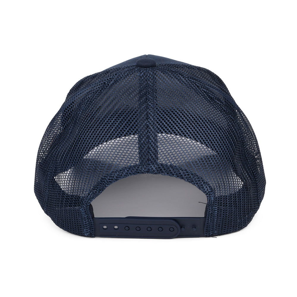 Gorra Trucker Rival Stamp NetPlus MP de Brixton - Azul Marino Lavado