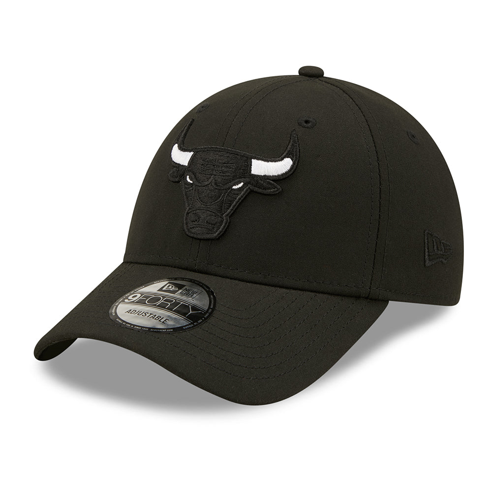 Gorra de béisbol 9FORTY NBA Black Base Snap Chicago Bulls de New Era - Negro