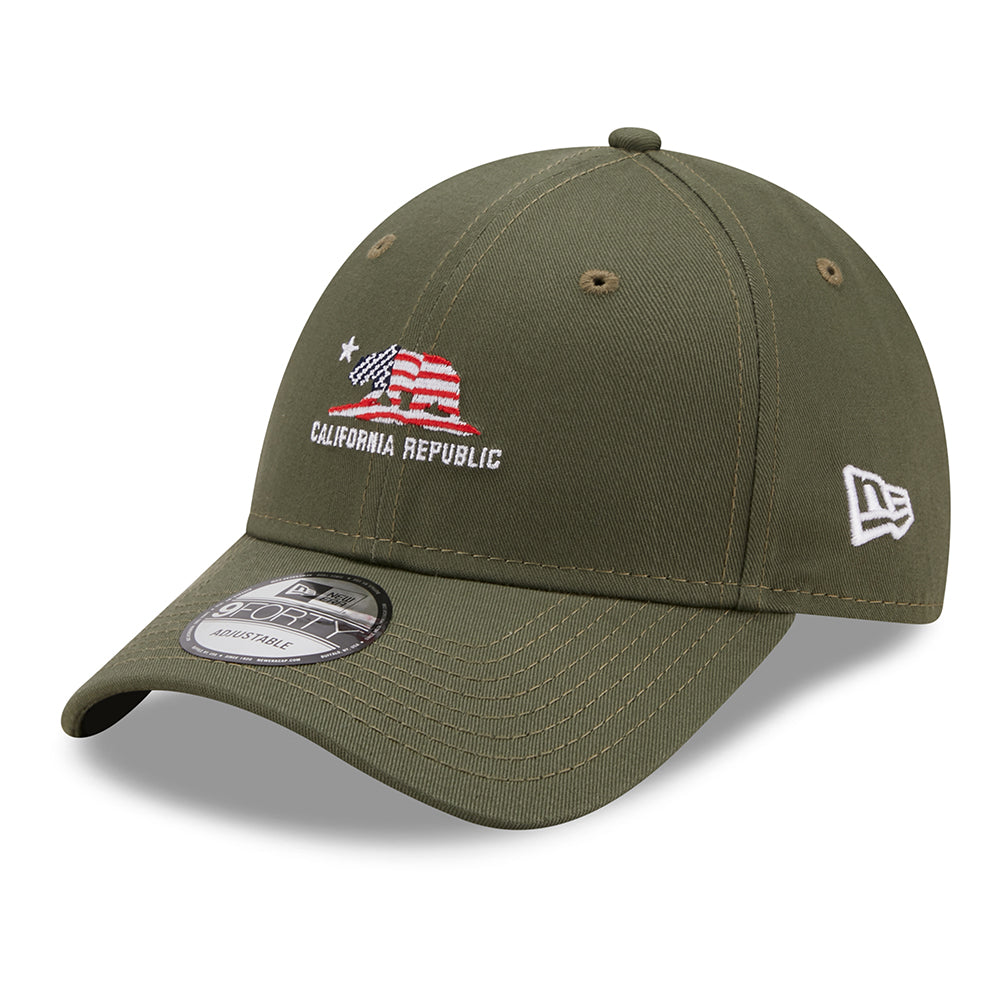 Gorra de béisbol 9FORTY Cali California de New Era - Verde Oliva