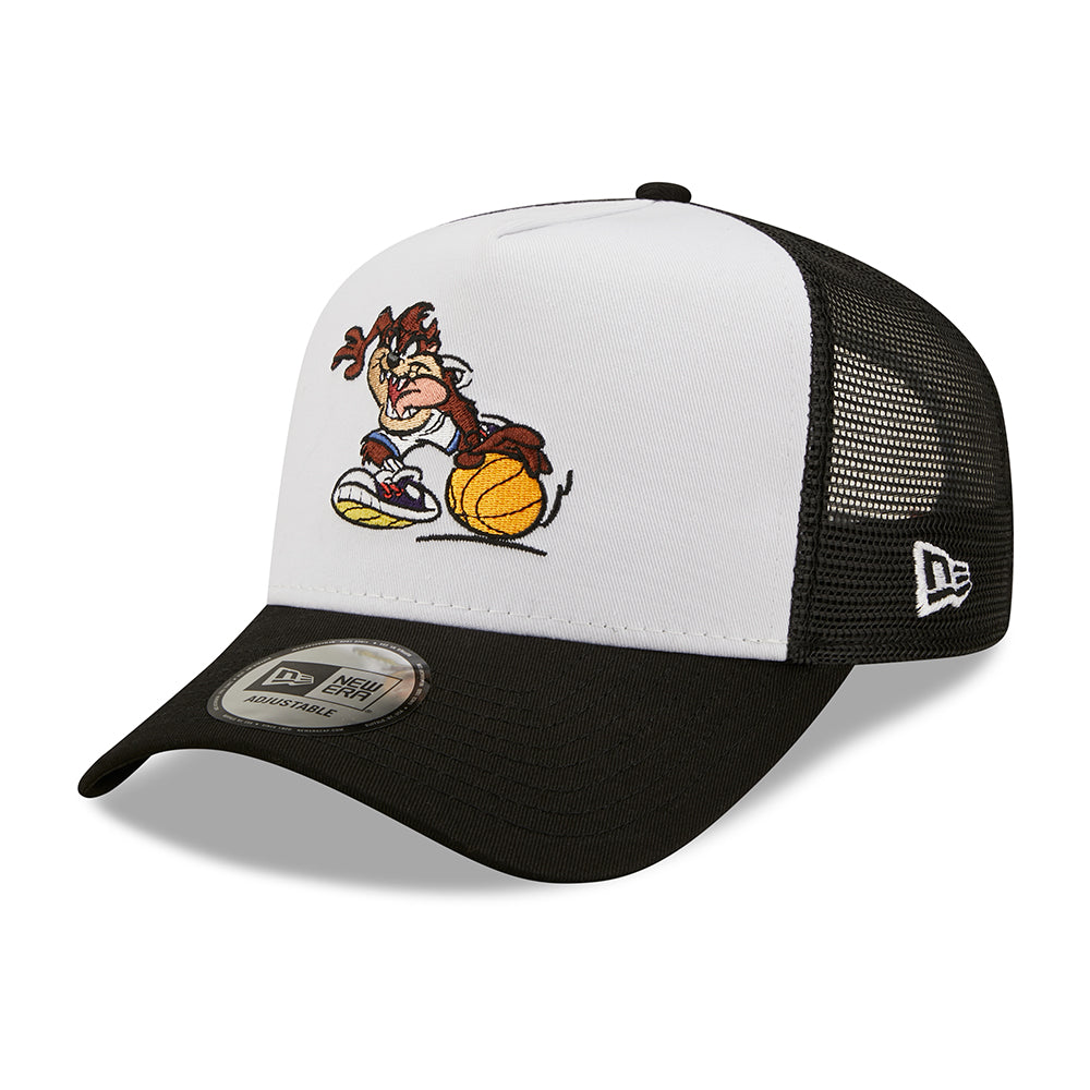 Gorra Trucker A-Frame Character Sports Looney Tunes Taz de New Era - Blanco-Negro