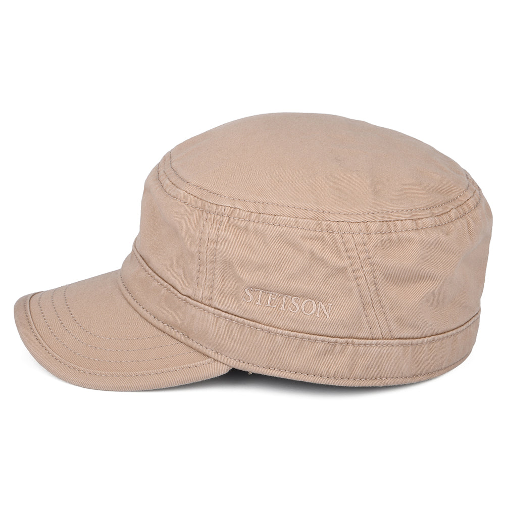 Gorra militar de algodón de Stetson - Beige