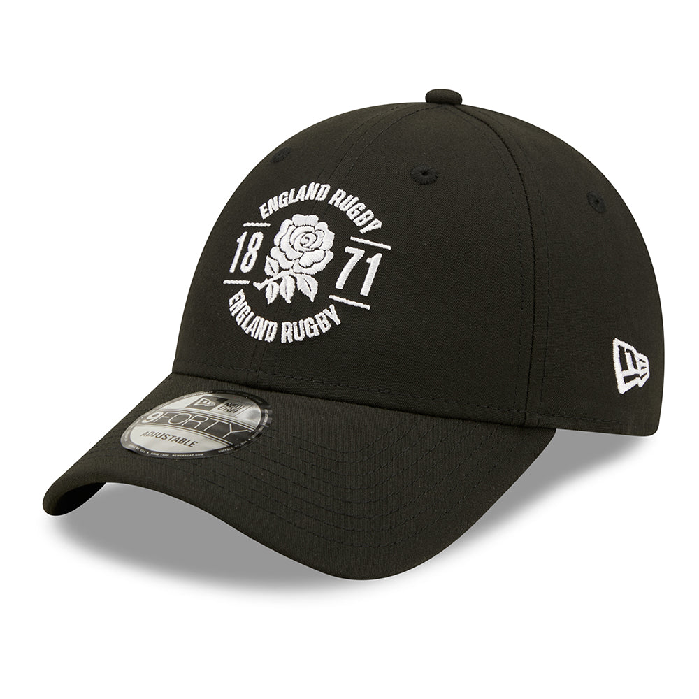 Gorra de béisbol 9FORTY reciclado Repreve Rugby Football Union de New Era - Negro