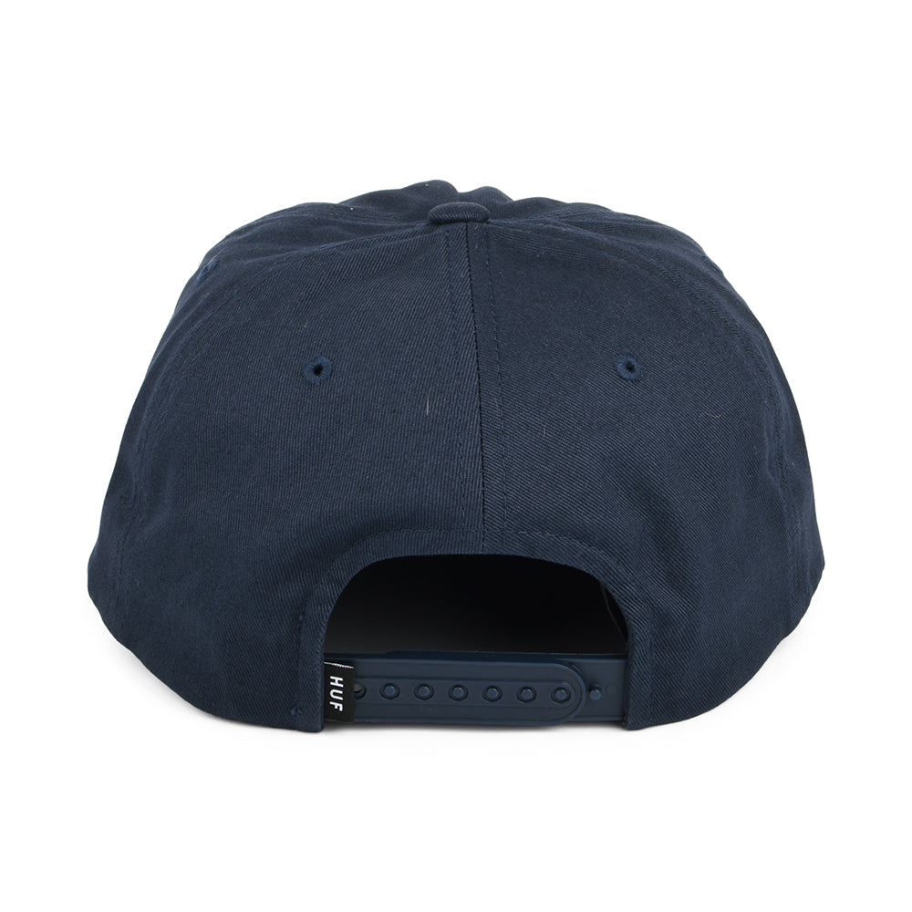 Gorra Snapback Triple Triangle Unstructured de HUF - Azul Marino sobre Azul Marino