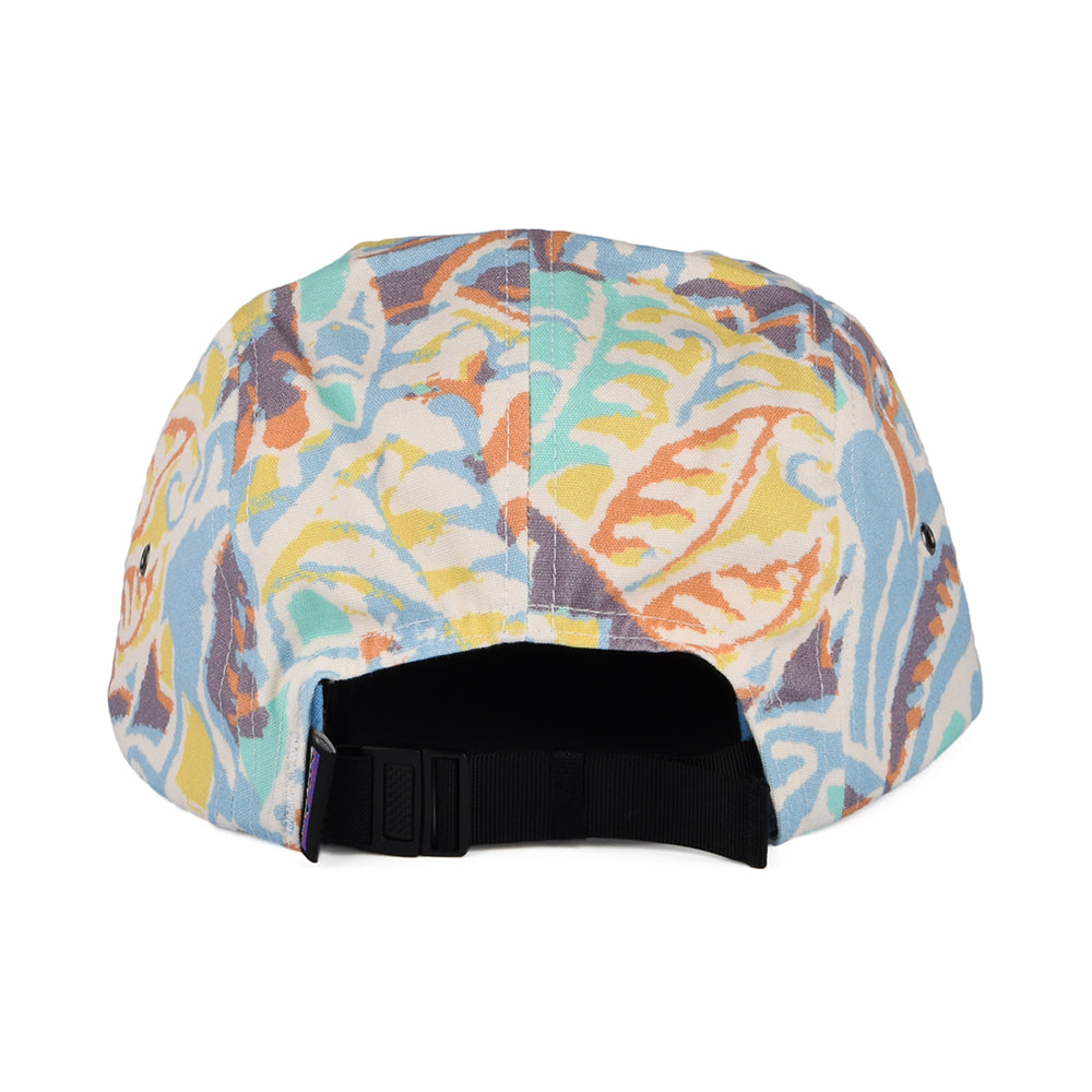 Gorra 5 paneles P-6 Label Thriving Planet Maclure de algodón orgánico de Patagonia - Azul Medio-Multi