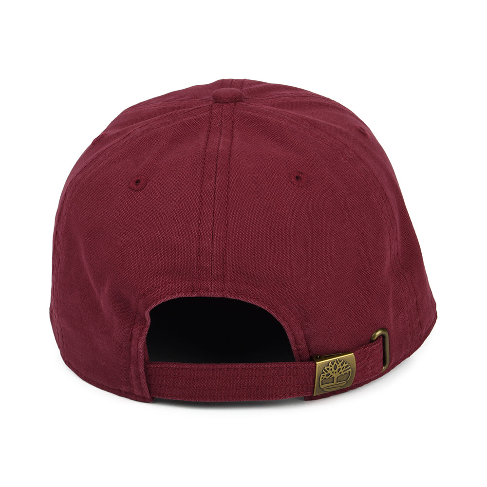 Gorra de béisbol Soundview de lona de algodón de Timberland - Burdeos