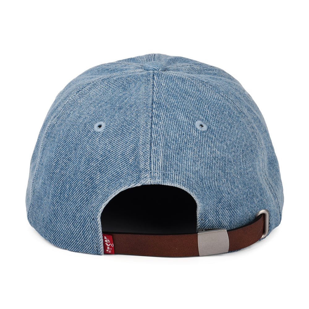 Gorra de béisbol Essential de tejido vaquero de Levi's - Azul Claro