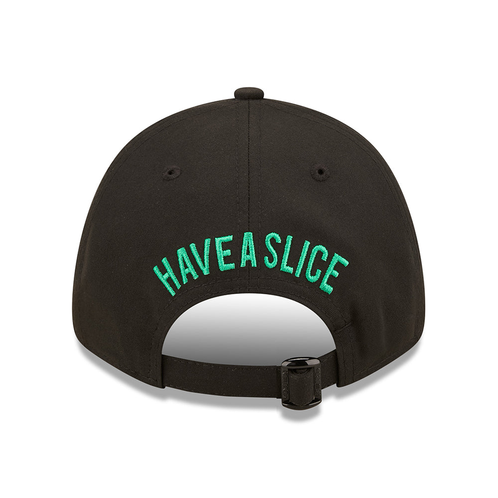 Gorra de béisbol 9FORTY Repreve NE Food Icon Pizza de New Era - Negro