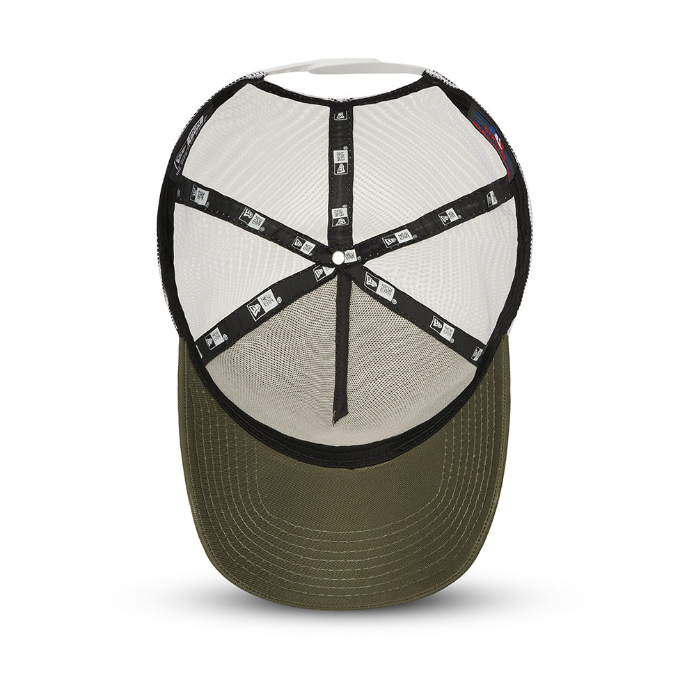 Gorra Trucker A-Frame MLB League Essential New York Yankees de New Era - Oliva-Blanco