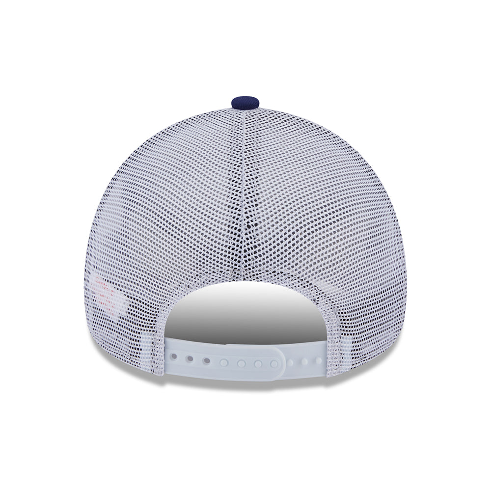 Gorra Trucker A-Frame MLB Team Script L.A. Dodgers de New Era - Azul Oscuro-Blanco