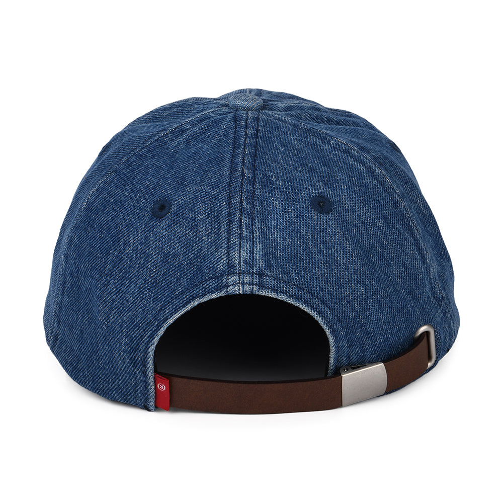 Gorra de béisbol unisex Essential de tejido vaquero con etiqueta lisa de Levi's - Azul
