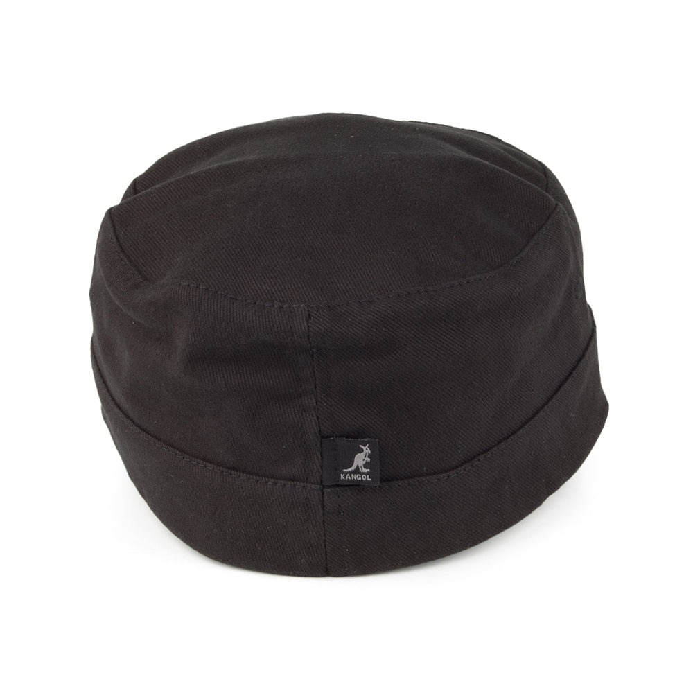 Gorra militar de sarga de algodón de Kangol - Negro