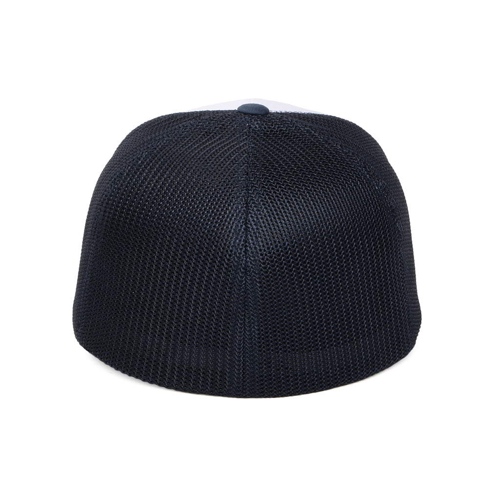 Gorra Trucker White Front de FlexFit - Azul Marino-Blanco