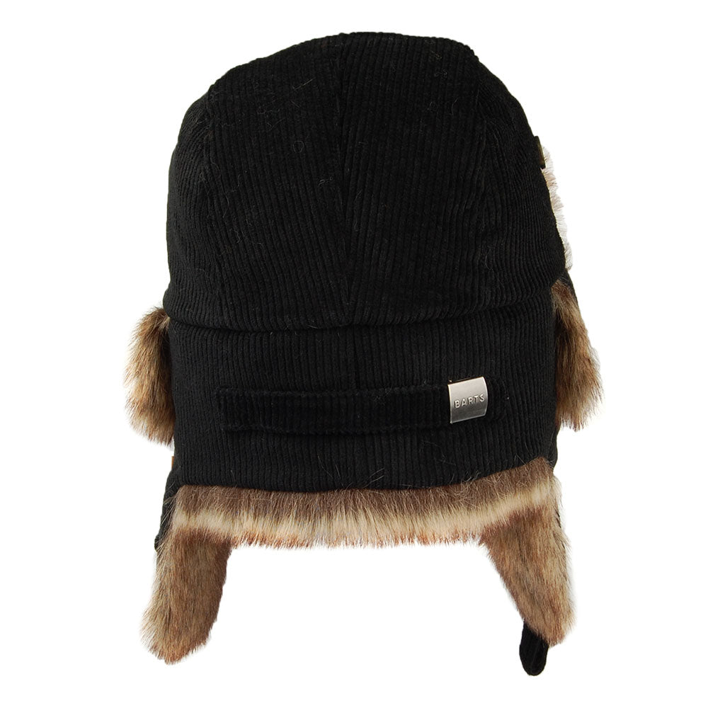 Gorro Aviador de pana Bomber de piel sintética de Barts - Negro