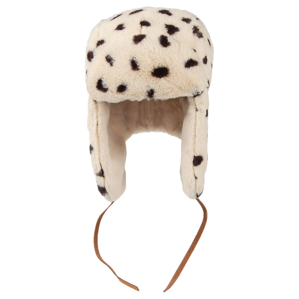 Gorro Aviador Lucerne Bomber de piel sintética Dalmata de Barts - Crema-Negro