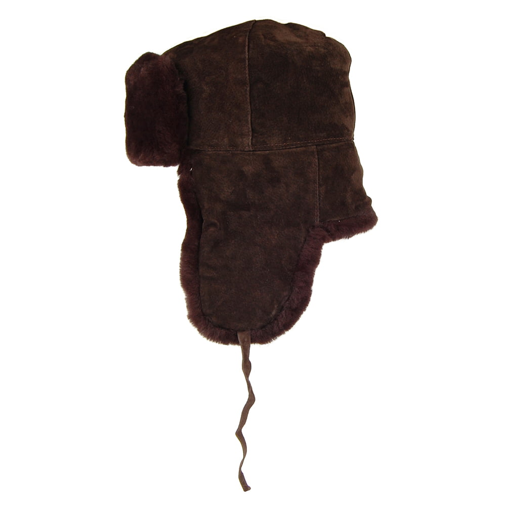 Sombrero de invierno Leningrad de piel de cordero de City Sport - Marrón