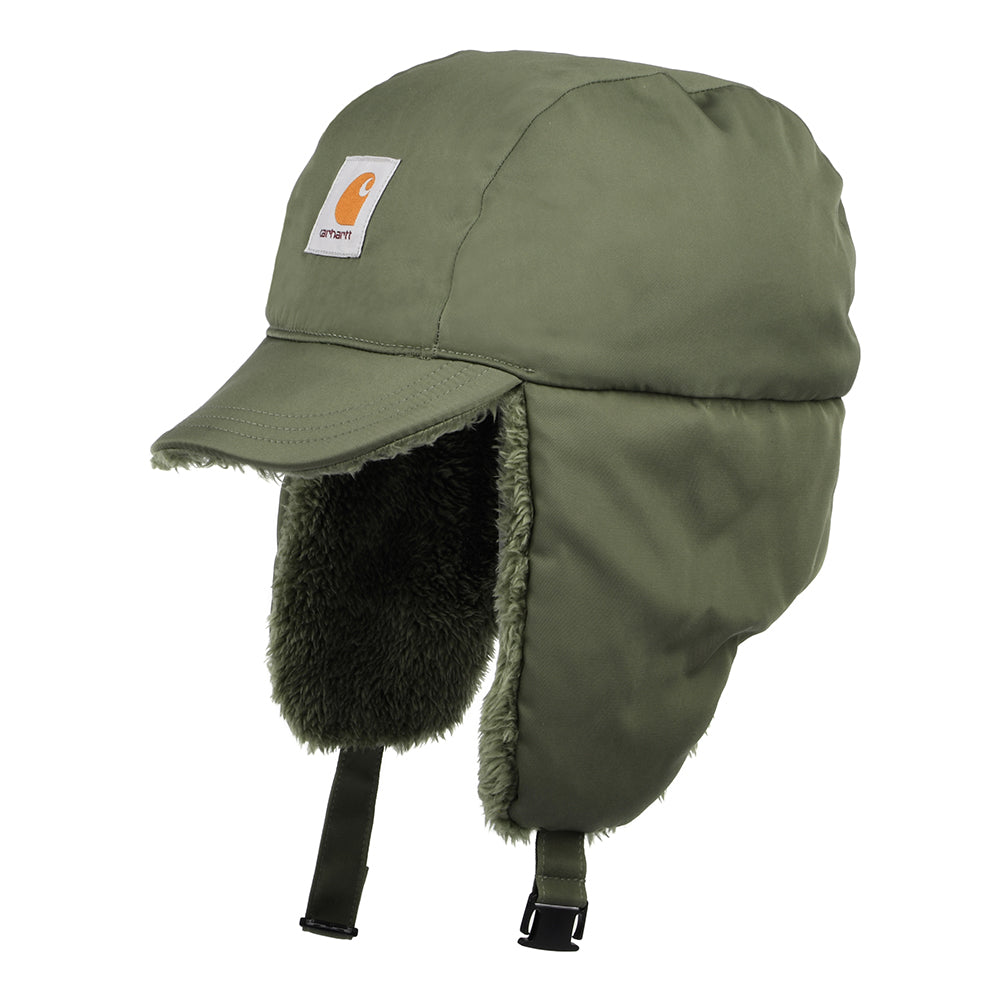 Gorra de béisbol Levin reversible con orejeras de Carhartt WIP - Verde Oliva