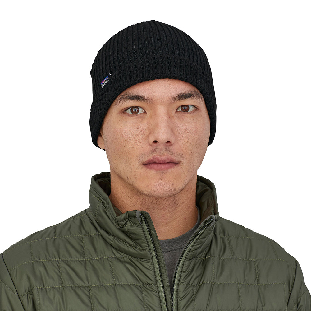 Gorro Beanie Fishermans con vuelta de Patagonia - Negro