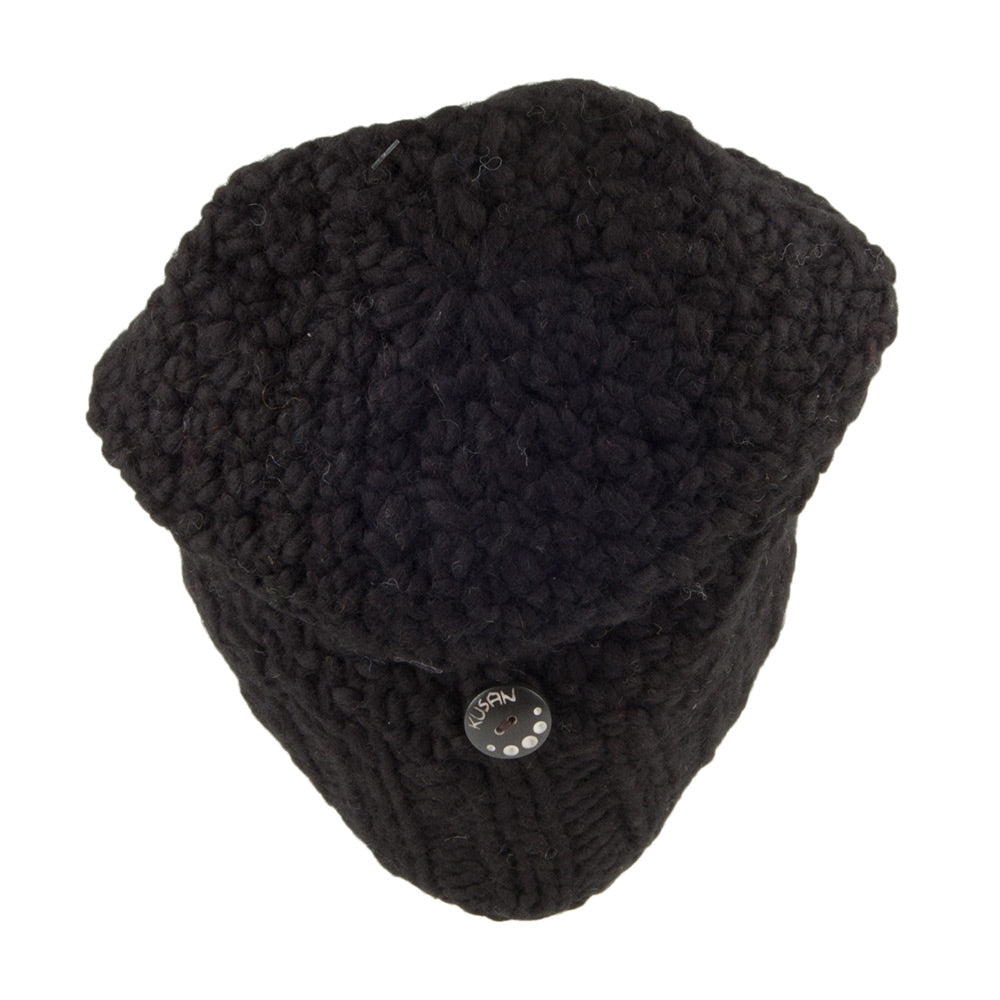 Gorro Beanie con botón de Kusan - Negro