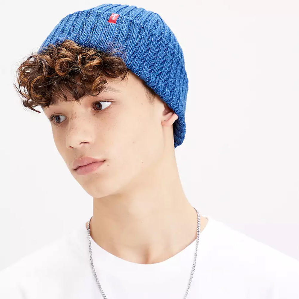 Gorro Beanie de canalé de Levi's - Azul Oscuro