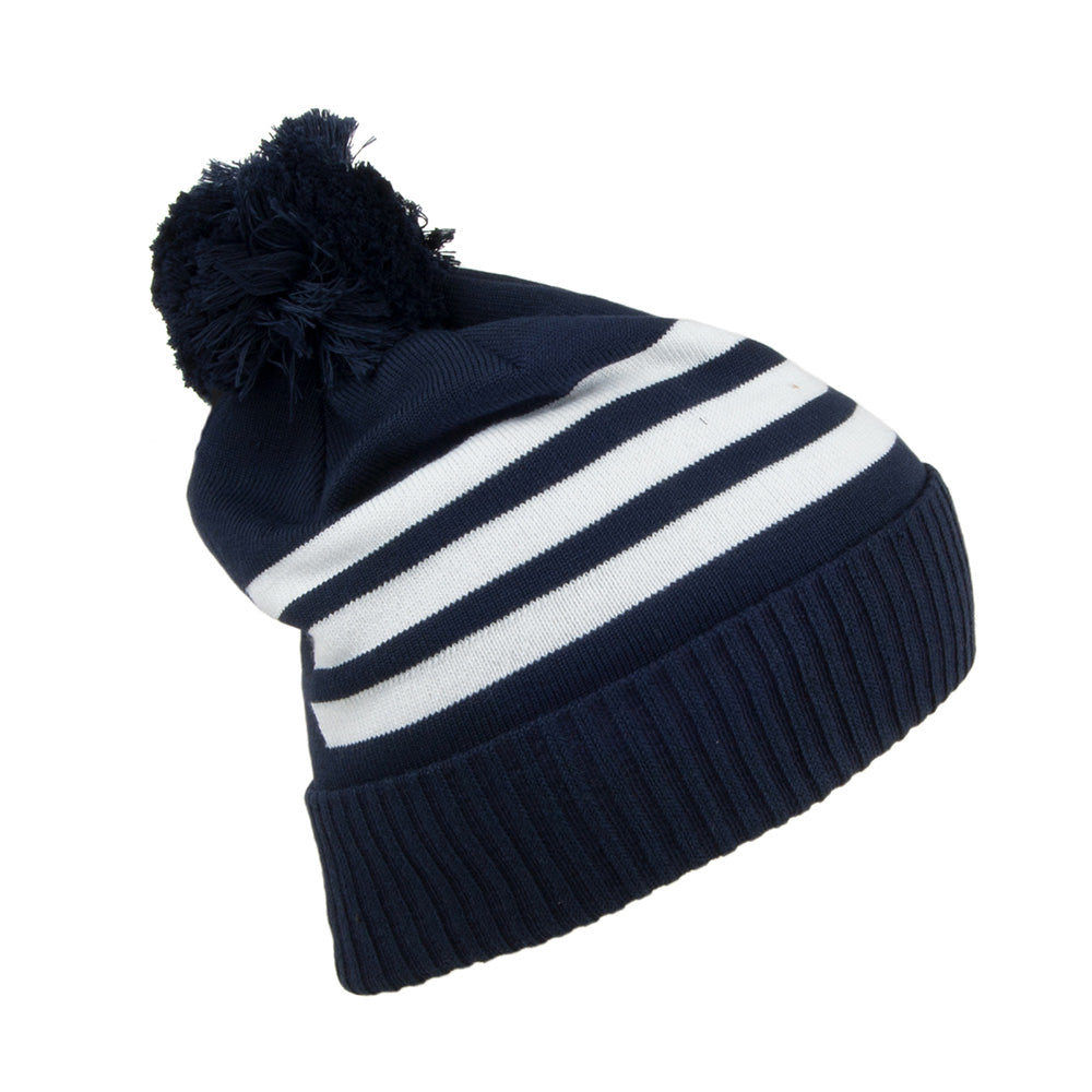 Gorro con pompón 3 Stripes de Adidas - Azul Marino
