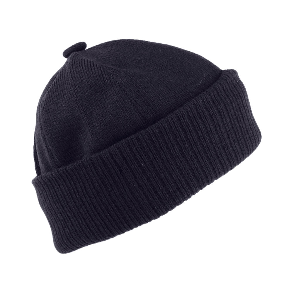Gorro Beanie Lyon Botón con vuelta de Barts - Azul Marino
